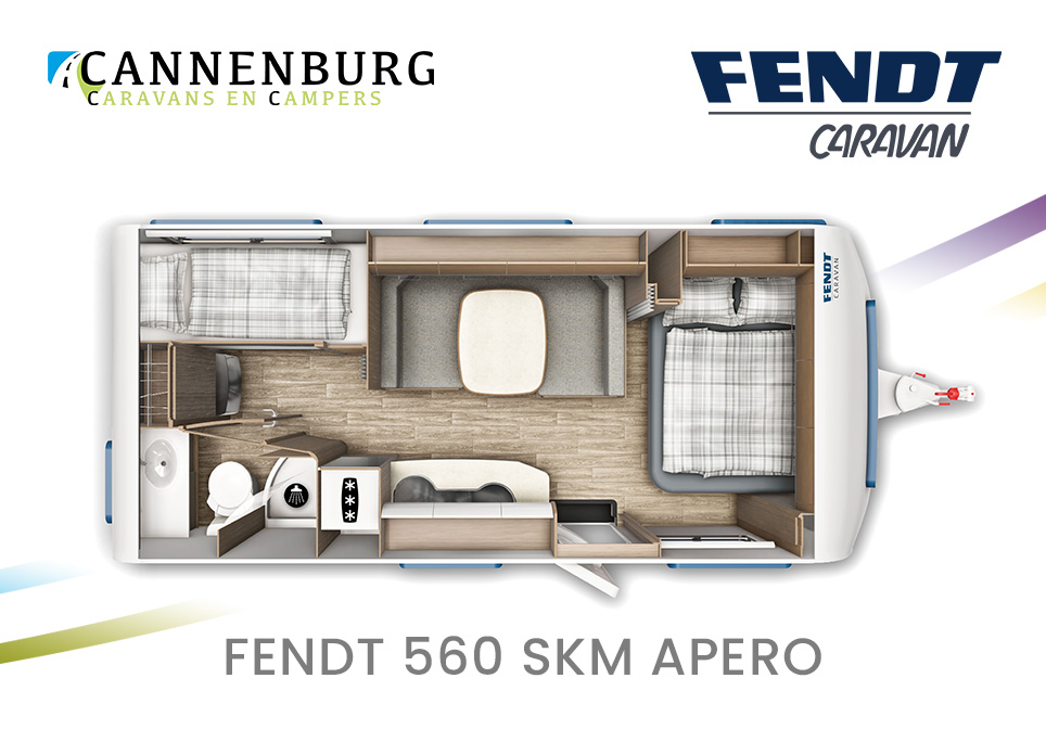 Fendt Apero 560 SKM Model 2025 caravan - Cannenburg Caravans en Campers ...