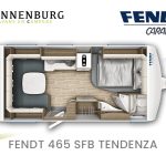 Fendt Tendenza 465 SFB model 2024 caravan plattegrond