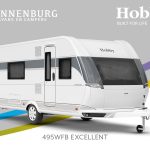 Buitenkant Hobby caravan modeljaar 2024 Hobby Excellent 495wfb front