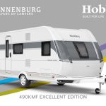 Buitenkant Hobby caravan modeljaar 2024 Hobby Excellent Edition 490kmf front