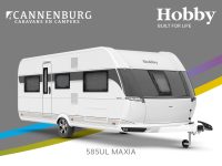 Buitenkant Hobby caravan modeljaar 2024 Hobby Maxia 585ul front