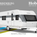 Buitenkant Hobby caravan modeljaar 2024 Hobby Prestige 560wfu front