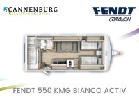 Fendt caravan plattegrond bianco activ 550 kmg modeljaar 2024