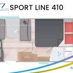 Caravelair caravan plattegrond modeljaar 2024 Sport Line 410