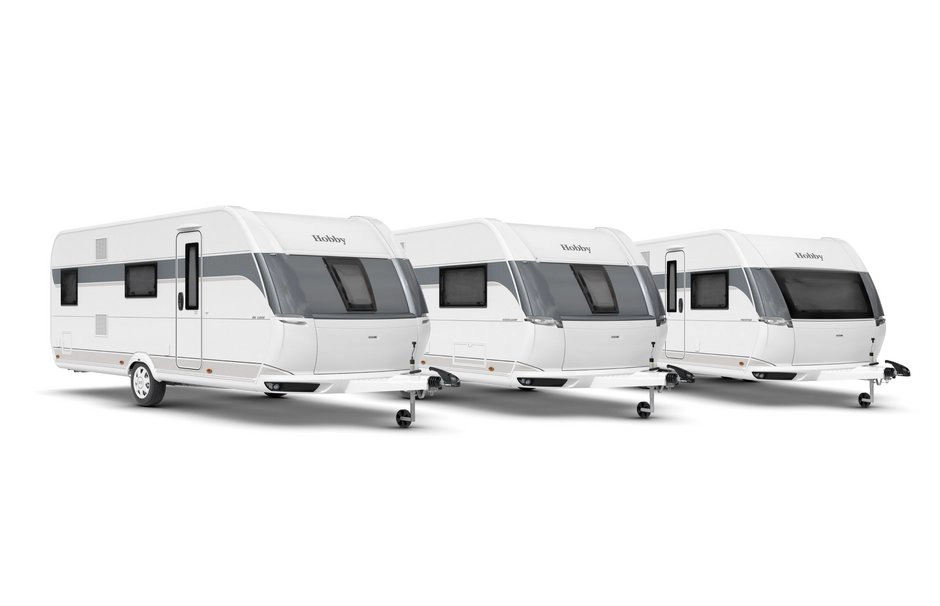 Hobby modeljaar 2025 caravans op een rij w